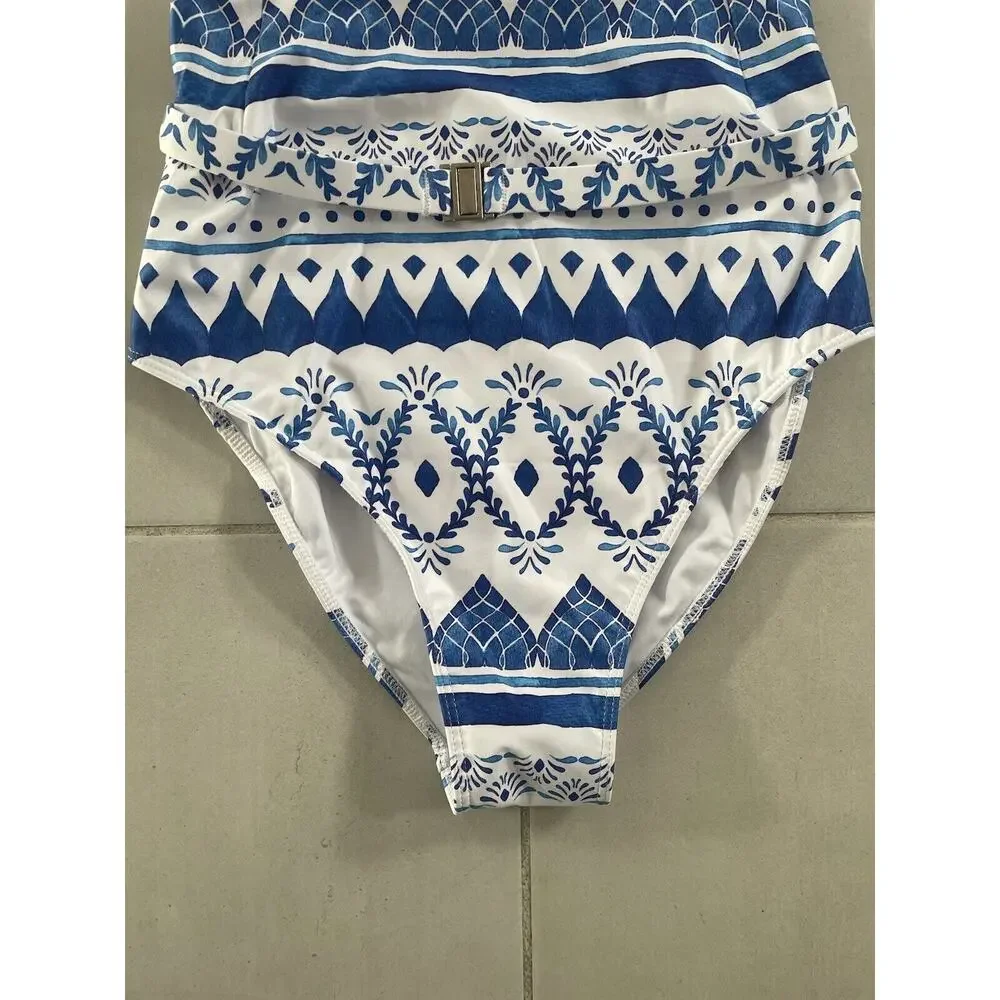 Kenny Flowers Swim  One Piece Swimsuit Belted Espana Swimwear ML Beach Summer
